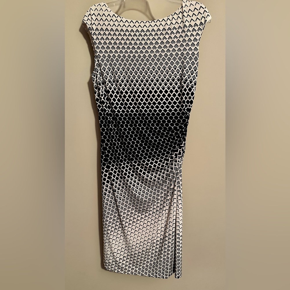 Ralph Lauren Lined White and Black Dress